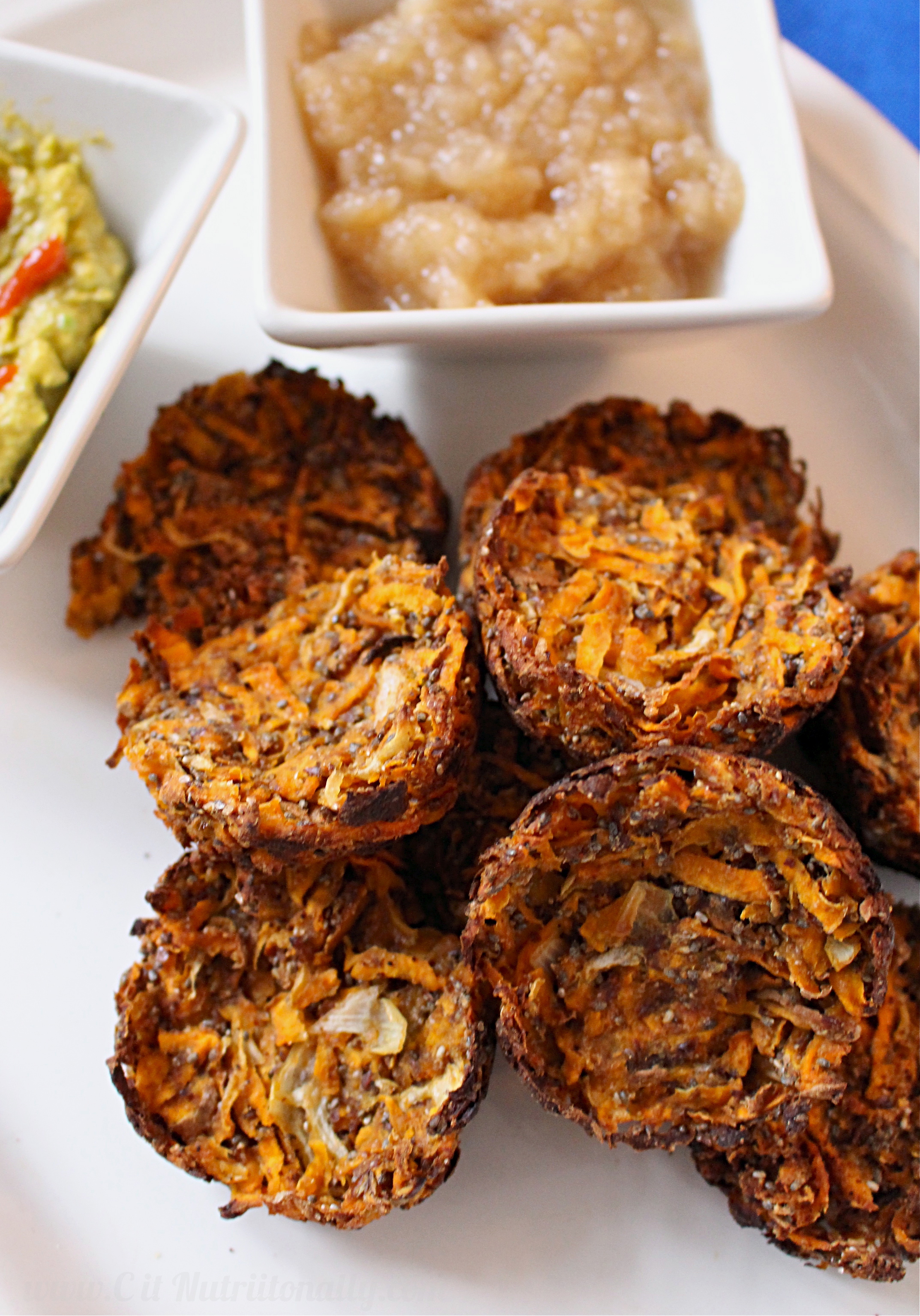 Healthy Baked Sweet Potato Latkes with Sriracha Avocado Aioli - C it ...